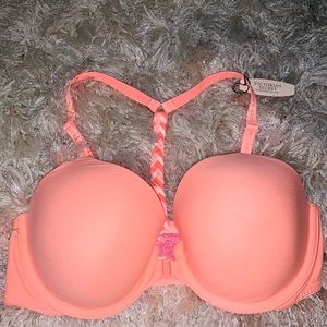 NWTS Victoria Secret Lined Demi braided racerback bra size 36C